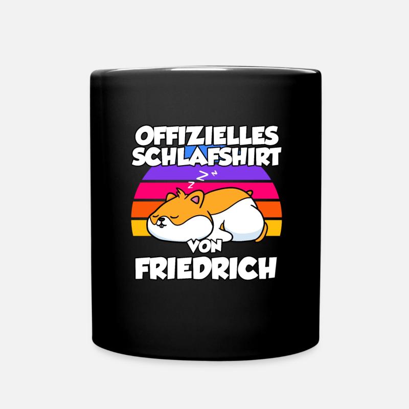 Offizielles Schlafshirt Von Friedrich - Tasse einfarbig - Schwarz