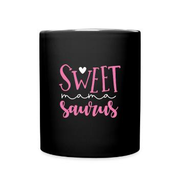 I went from mom to mom to sweet Saurus - Full Colour Mug - black - Front