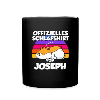 Offizielles Schlafshirt Von Joseph - Tasse einfarbig - Schwarz - Vorne