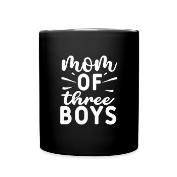 Je suis allée de maman en maman, puis de mère de - Mug uni - noir - Devant