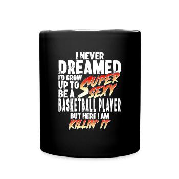 Super Sexy Basket-ball Joueur Basket-ball Cadeau - Mug uni - noir - Devant