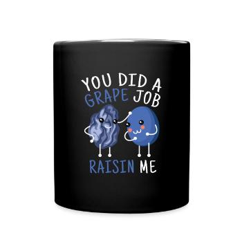 Raisin Job Raisins Raisins - Mug uni - noir - Devant