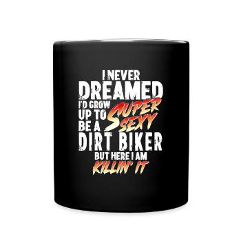 Super Sexy Motocross Rider Motocross Gift - Full Colour Mug - black - Front