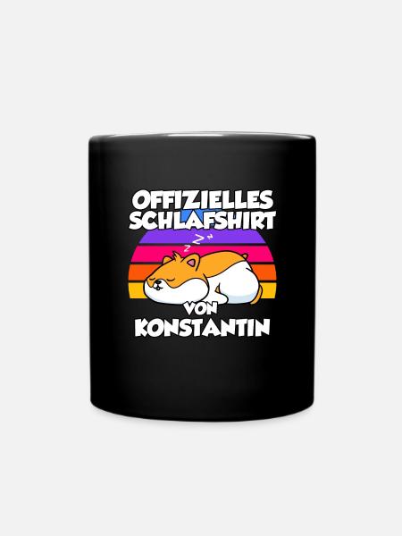 Offizielles Schlafshirt Von Konstantin - Tasse einfarbig - Schwarz