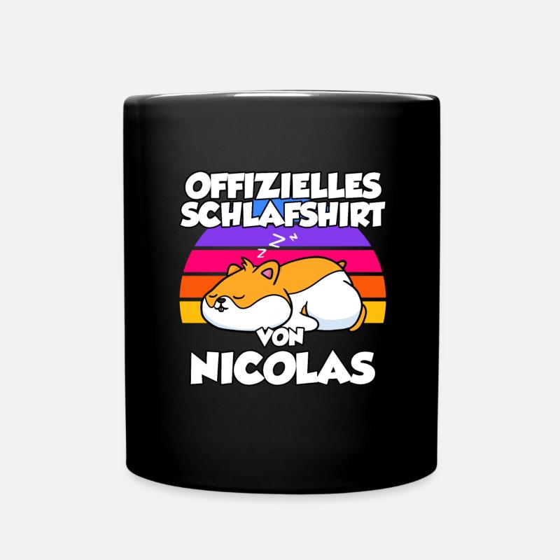 Offizielles Schlafshirt Von Nicolas - Tasse einfarbig - Schwarz