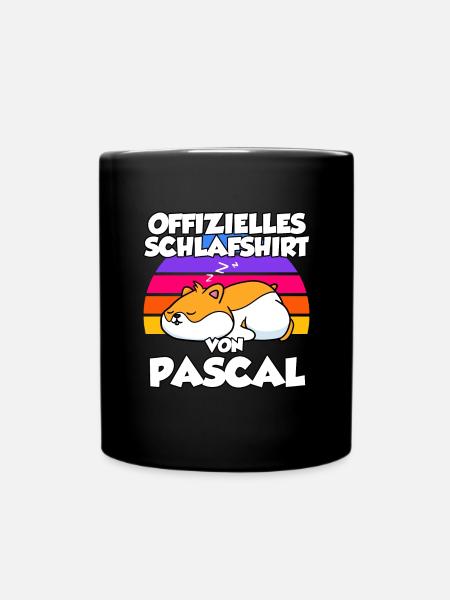Offizielles Schlafshirt Von Pascal - Tasse einfarbig - Schwarz