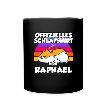 Offizielles Schlafshirt Von Raphael - Tasse einfarbig - Schwarz - Vorne