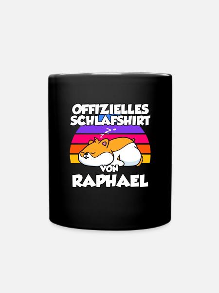 Offizielles Schlafshirt Von Raphael - Tasse einfarbig - Schwarz