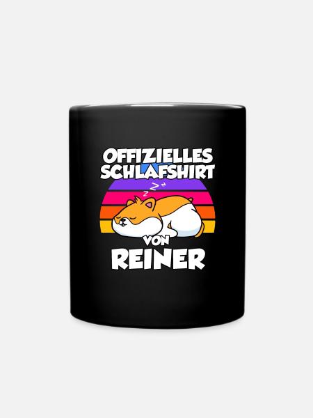 Offizielles Schlafshirt Von Reiner - Tasse einfarbig - Schwarz