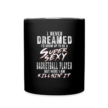 Super Sexy Basket-ball Joueur Basket-ball Cadeau - Mug uni - noir - Devant