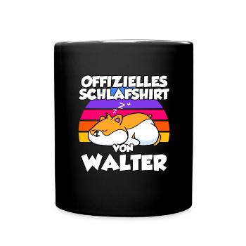 Offizielles Schlafshirt Von Walter - Tasse einfarbig - Schwarz - Vorne