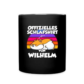 Offizielles Schlafshirt Von Wilhelm - Tasse einfarbig - Schwarz - Vorne