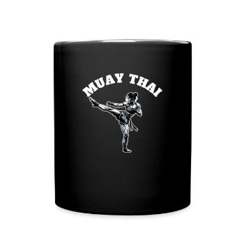 Muay Thai Frau - Tasse einfarbig - Schwarz - Vorne