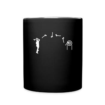 Axen werfen Axenwerfer Männer Axt werfen Geschenka - Tasse einfarbig - Schwarz - Vorne