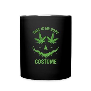 Dies ist mein Dop Kostüm Unkraut Halloween Marihu - Tasse einfarbig - Schwarz - Vorne