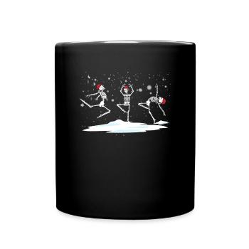 Balletttanztanz Weihnachtsskelette Goth tanzen - Tasse einfarbig - Schwarz - Vorne
