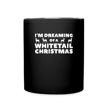 Ich träume von einem Weißweinerhorn -Hirsch -Camo - Tasse einfarbig - Schwarz - Vorne