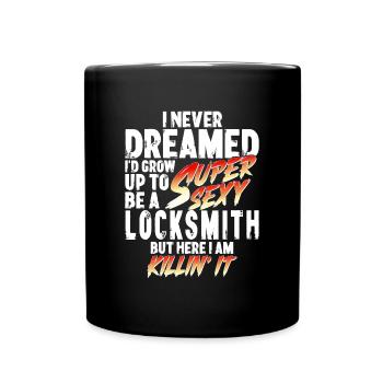 Super Sexy Schlosser Schlosserei Geschenk - Tasse einfarbig - Schwarz - Vorne