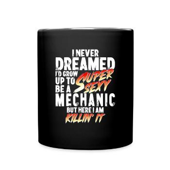 Super Sexy mécanicien mécanicien cadeau - Mug uni - noir - Devant