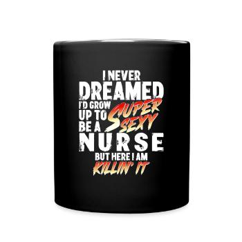 Cadeau d’allaitement d’infirmière super sexy - Mug uni - noir - Devant