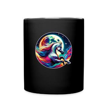 Art du cheval arabe - Mug uni - noir - Devant