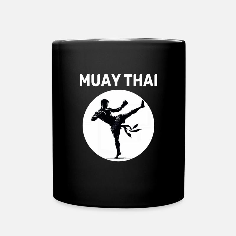 Muay Thai Fighter - Full Colour Mug - black