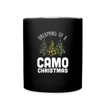Ich träume von einer Camo -Weihnachts -TarnungHemd - Tasse einfarbig - Schwarz - Vorne