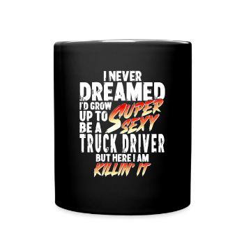 Super Sexy Truck Driver Driver Cadeau - Mug uni - noir - Devant
