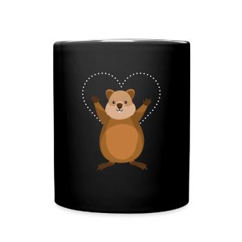 Quokka Heart Australie - Mug uni - noir - Devant