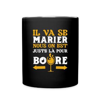 EVG Copains Fête Cadeau EVG Humour Futur Marié EVG - Mug uni - noir - Devant