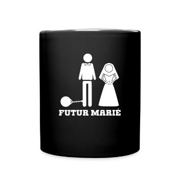 FUTUR MARIÉ EVG Humour Enterrement Vie De Garçon - Mug uni - noir - Devant
