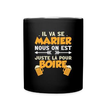 Enterrement De Vie De Garçon EVG Futur Marié Team - Mug uni - noir - Devant