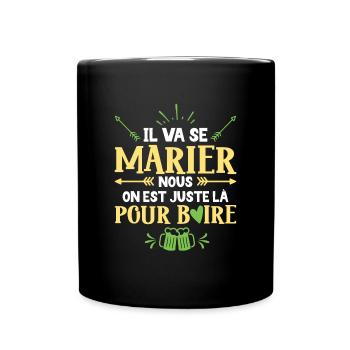 Cadeau Futur Marié Humour Garçon Mariage Team EVG - Mug uni - noir - Devant