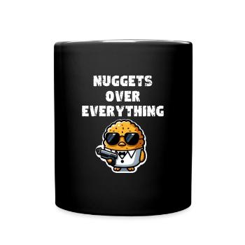 Chicken Nuggets Lustiges Chicken Nuggets Zitat - Tasse einfarbig - Schwarz - Vorne