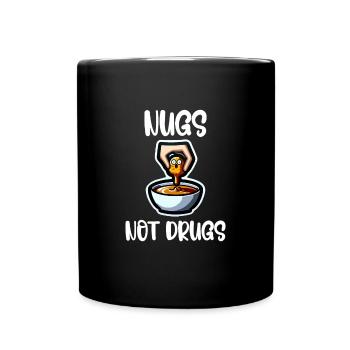Croquettes de poulet drôle pépite de poulet dessin - Mug uni - noir - Devant