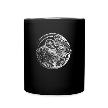 Artful Chinchilla Pet - Full Colour Mug - black - Front