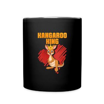 känguru - Tasse einfarbig - Schwarz - Vorne