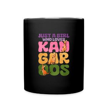 känguru - Tasse einfarbig - Schwarz - Vorne