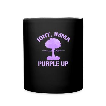 Igight imma lila up Military Kids Month Purple up - Tasse einfarbig - Schwarz - Vorne