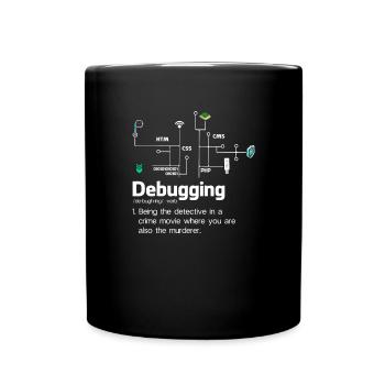 Debugging -Definition von Cybersicherheit Cybersic - Tasse einfarbig - Schwarz - Vorne