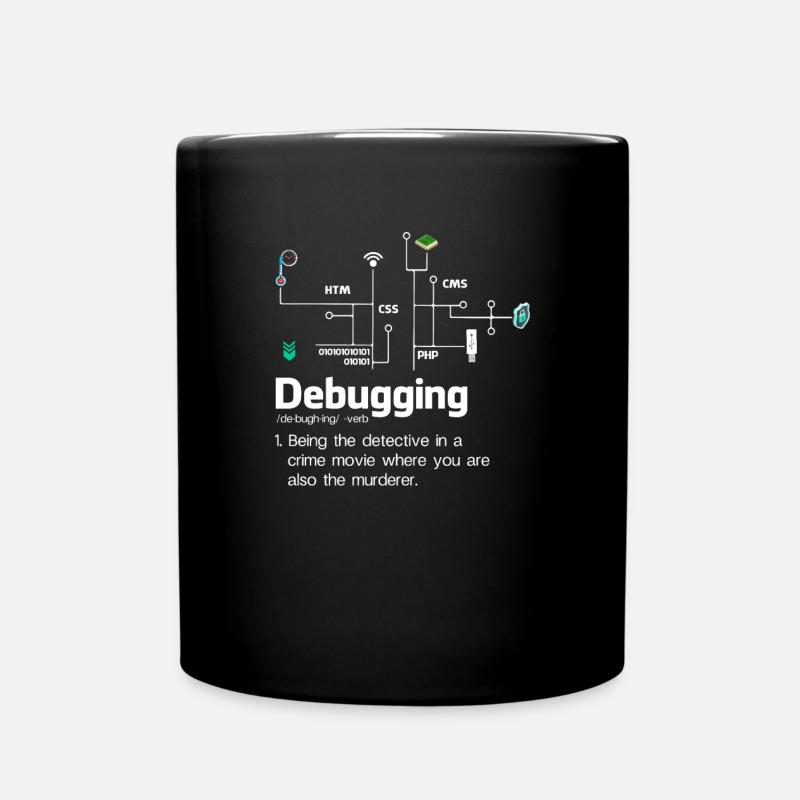 Debugging -Definition von Cybersicherheit Cybersic - Tasse einfarbig - Schwarz
