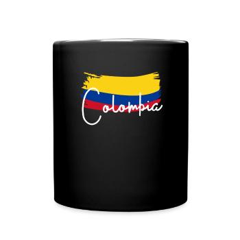 Kolumbien stolze kolumbianische Wurzelflagge Kolum - Tasse einfarbig - Schwarz - Vorne