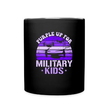 Lila für Militärkinder V22 Osprey Purple upV22 Osp - Tasse einfarbig - Schwarz - Vorne