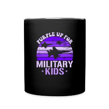 Lila für Militärkinder F-18 Hornet Purple Up UpF-1 - Tasse einfarbig - Schwarz - Vorne