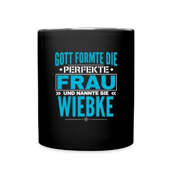 Wiebke Name Design - Full Colour Mug - black - Front