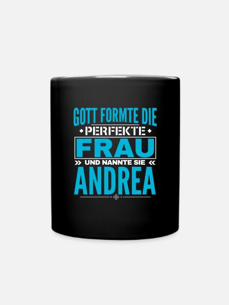 Andrea Name Design - Tasse einfarbig - Schwarz
