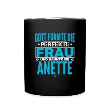 Anette Name Design - Full Colour Mug - black - Front