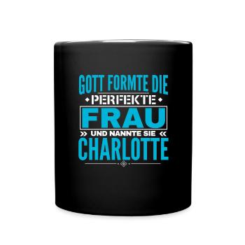 Charlotte Name Design - Full Colour Mug - black - Front