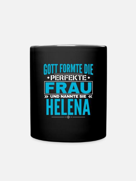 Helena Name Design - Tasse einfarbig - Schwarz