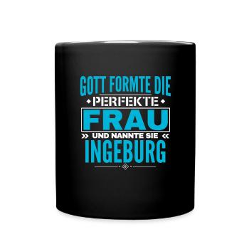 Ingeburg Name Design - Mug uni - noir - Devant